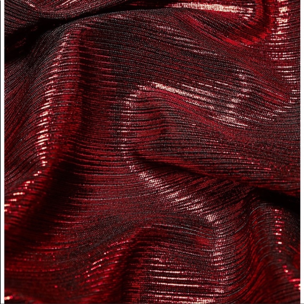 Retrofete | Red Metallic Jumpsuit Top Pants XL - Picture 5 of 6